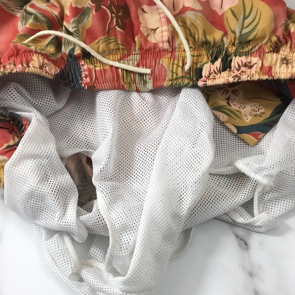 Ralph Lauren Polo Sport Orange Floral Swim Board Shorts‎ Mens Large Tropical